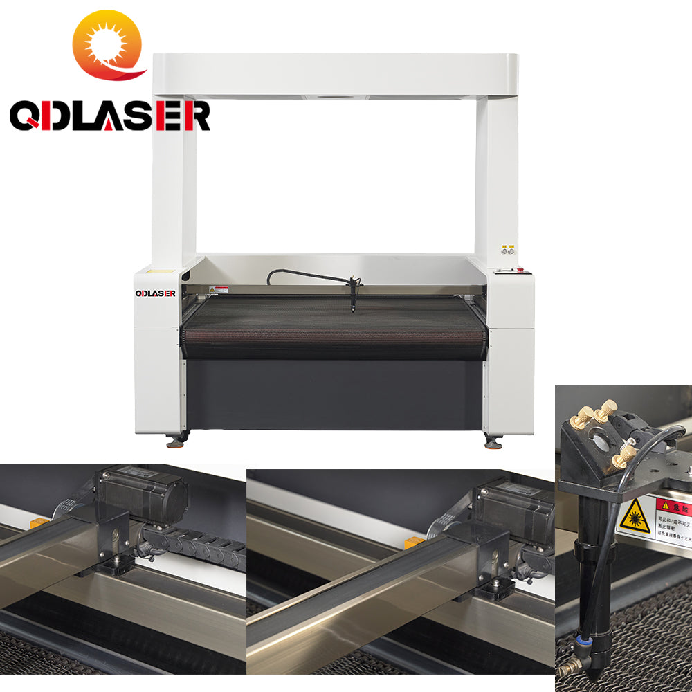 130W 1610F-CCD Co2 Fabric Cutting Machine for Synthetic Leather, Artificial Leather, Cloth and Fur.