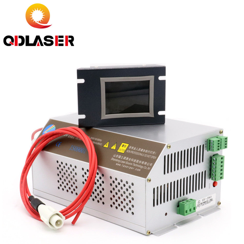 QDLASER CO2 Laser Power Supply For Laser Engraving Machine HY-Z series Z80 Include LCD/Monitor