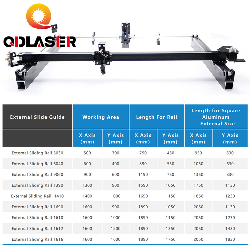 1300*900mm Laser Mechanical Parts Inner Sliding Rail for CO2 Laser Engraving Machine