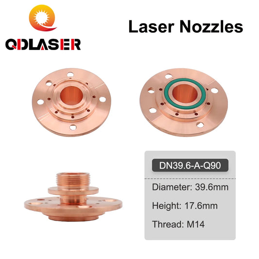 QDLASER G Type Fiber Laser DN-2 End Connector Height 12mm/17.6mm Thread M14 Diameter 39.6mm Q90 For Fiber Laser Cutting Machine
