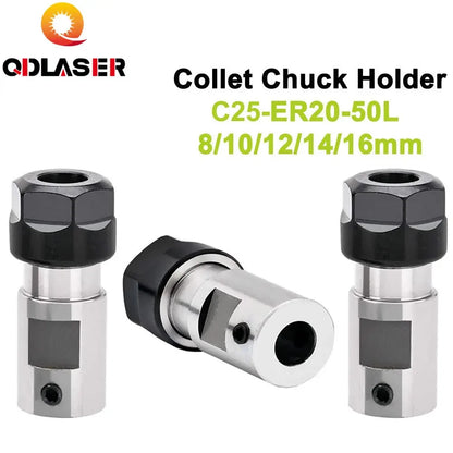 QDLASER ER20 Collet Chuck Holder 8 10 12 14 16mm for CNC Milling Boring Grinding Motor Shaft Extension