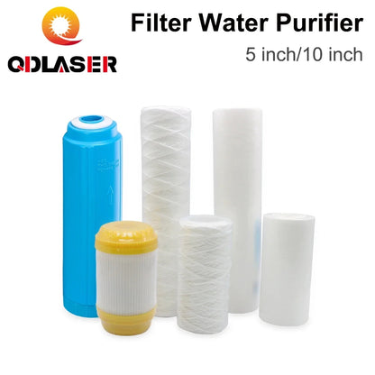 QDLASER Ion resin filter 5 inches / 10 inches Water purification filter Coolers for fiber lasers