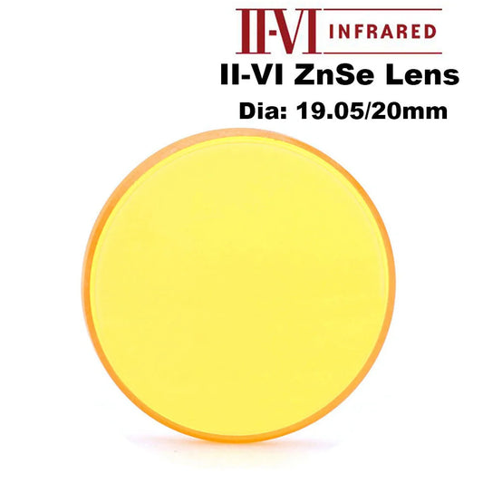 QDLASER II-VI USA CVD ZnSe Focus Lens DIa. 19.05 / 20mm FL 38.1 50.8 63.5 101.6mm 2-4" for CO2 Laser Engraving Cutting Machine