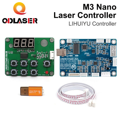 QDLASER LIHUIYU M3 Nano Laser Control Panel + Controller Mother Main Board + Dongle B System Engraver Cutter For K40 Machine