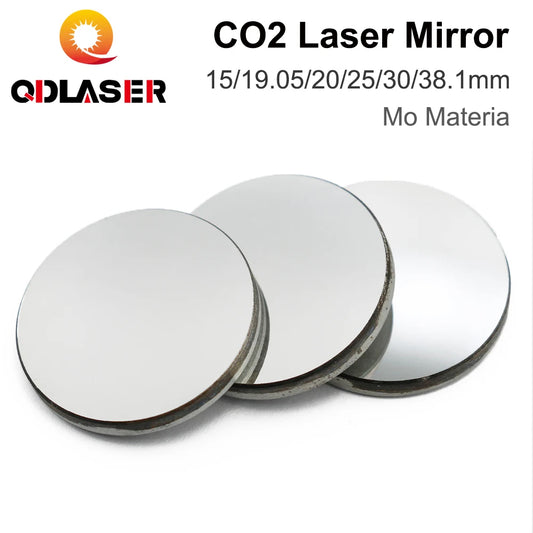 QDLASER CO2 Laser Reflector Mo Mirror Dia. 15 19.05 20 25 30 38.1mm thickness 3mm for CO2 Laser Cutting Engraving Machine