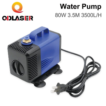 QDLASER 80W Submersible Water Pump 3.5M 3500L/H IPX8 AC 220V ~ 240V Voltage For CO2 laser engraving and cutting machine