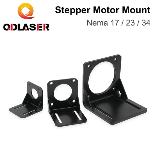 QDLASER Stepper motor base bracket For NEMA17 NEMA23 NEMA34 Stepper Motor Aluminum Fixed Seat Fastener mounting Bracket Support
