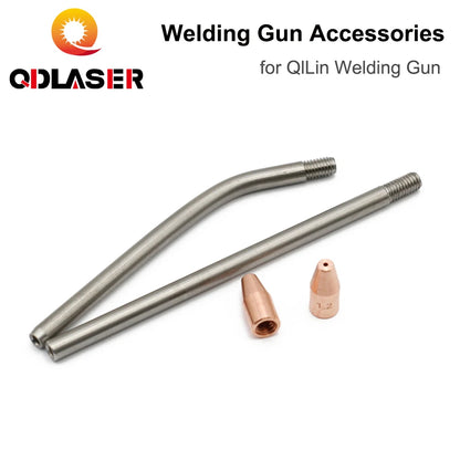 QDLASER Laser Handheld Torch Parts Wire Feed Nozzle Streight Tube Feeding Elbow for Qilin V8 Laser Welding Gun Accessories