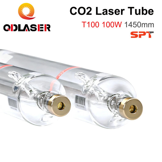 QDLASER SPT T100 100-130W Co2 Laser Tube Length 1450mm Dia 80mm for CO2 Laser Engraving And Cutting Machine