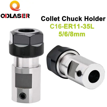 QDLASER ER11 Collet Chuck Holder 5 6 8mm for CNC Milling Boring Grinding Motor Shaft Extension Rod