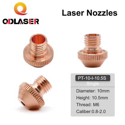 QDLASER Laser Cutting Nozzle KN TAK 3D PT-10 / PT-8 Dia.8 & 10mm Thread M6 for Precitec LightCutter P0494-785-00008 Laser Head