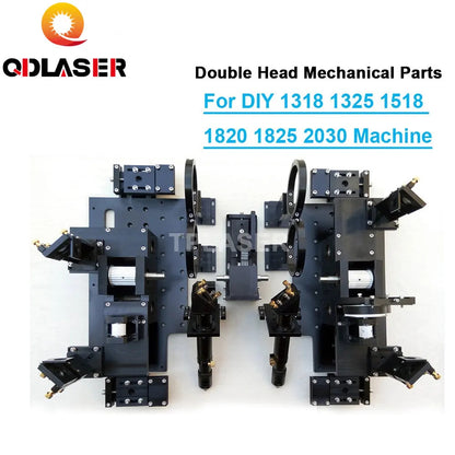 Double Head Laser Mechanical Components for DIY Large Format CO2 Cutting Engraving Machine 1318 1325 1518 1525 1820 1825 2030
