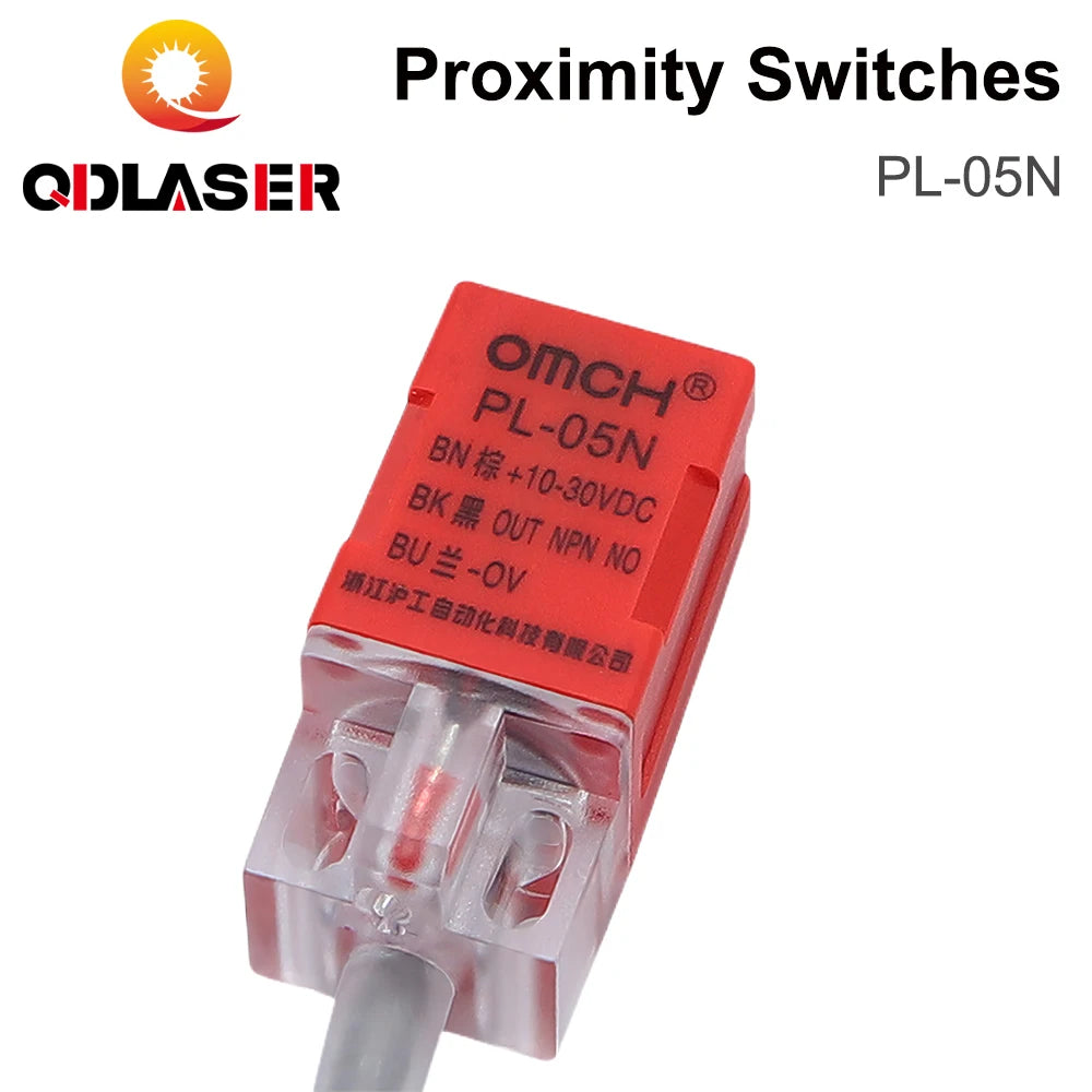 QDLASER OMCH Proximity Sensor Switch Inductive PL-05N 5mm NPN Out DC10-30V Normal Open NEW for Laser Cutting Machine