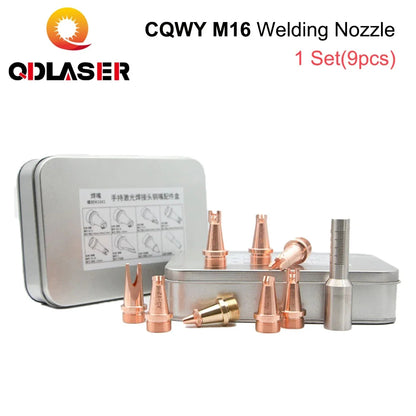 M16 Welding Nozzle Set for Welding Fixed Scale Tube Torch Hand Held WSX CQWY WEIYE Head Fiber Machine Parts Nozzle Connector Kit