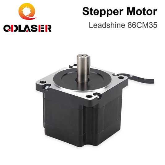 QDLASER Leadshine 86CM35 2 phase Stepper Motor for NEMA34 4A Length 65mm (2.56 inch) Shaft 12.7mm (0.5 inch)