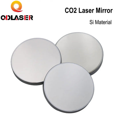 QDLASER 3pcs Co2 Laser Si reflective Mirrors 25mm for Laser Engraver Gold-Plated Silicon Reflector Lenses