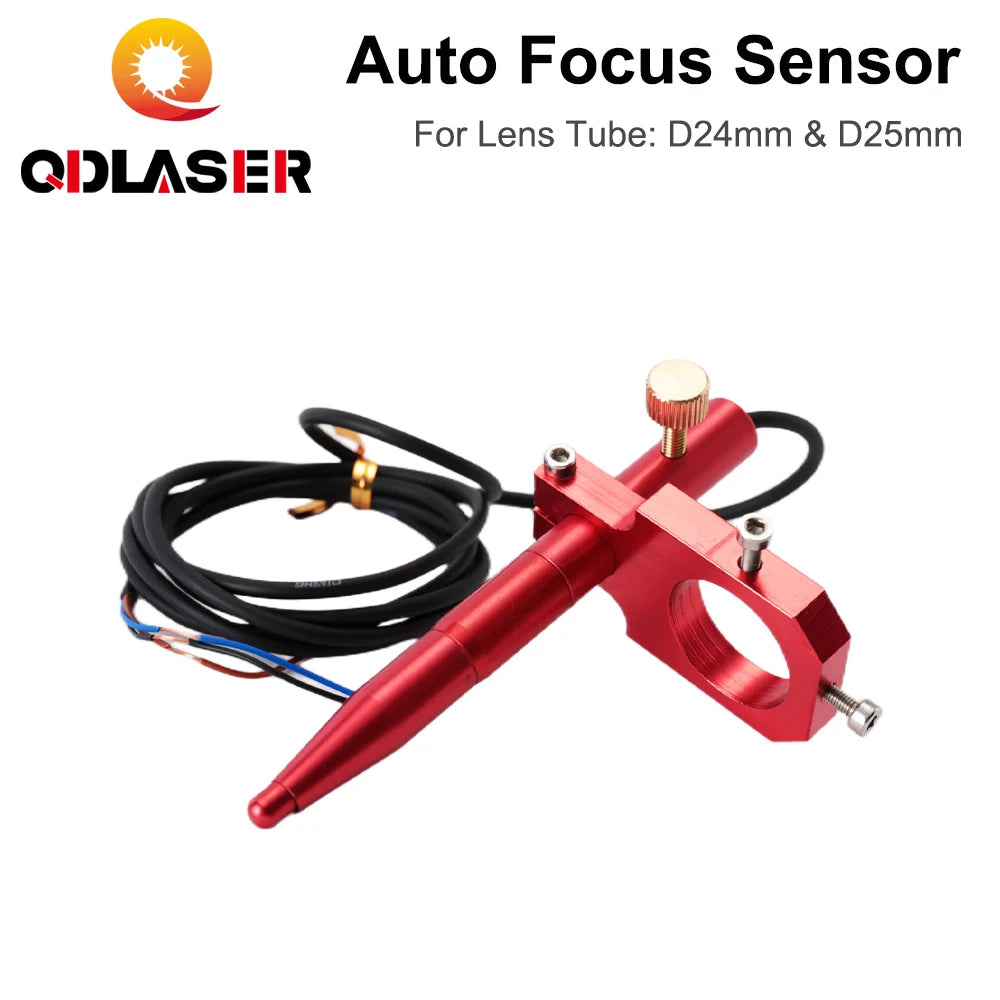 QDLASER Auto Focus Focusing Sensor Lens Tube D24 /D25mm Z-Axis For Automatic Motorized Up Down Table CO2 Laser Engraving machine