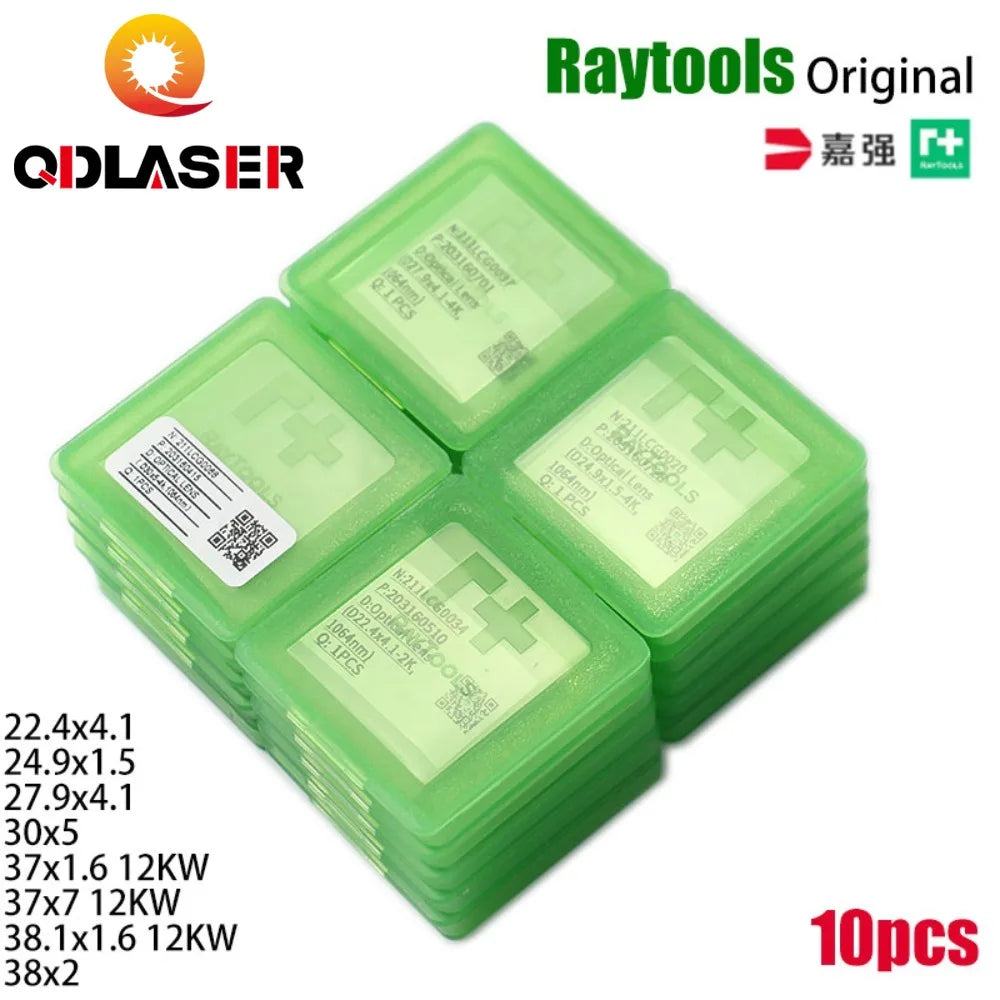 10PCS Raytools Original Laser Protective Windows 37x7 Optical Protection Lens 27.9x4.1 Fused Silica Fiber Cutting Machine Parts