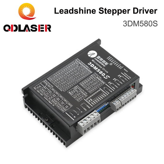 QDLASER Leadshine Stepper Motor Driver 3DM580 3 Phase 18-50VDC 1.0-8.0A Upgrade 3DM580 for CO2 Laser Cutting Engraving Machine