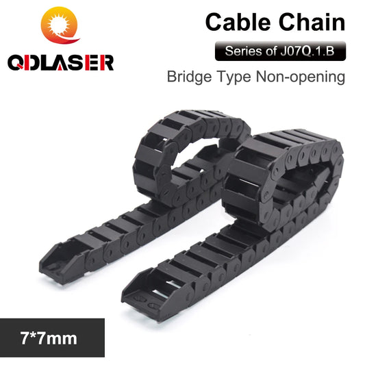 QDLASER Transmission cable chain 7*7mm Bridge Type Non-Opening 1 Meter Plastic Towline Transmission Drag Chain for Machine