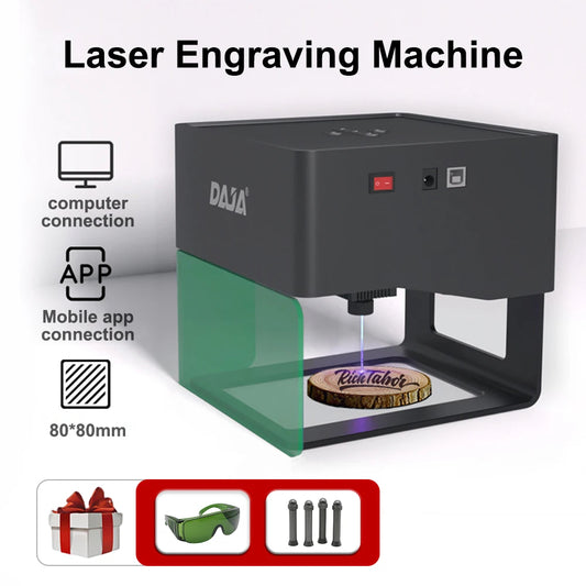 DAJA Laser Engraver DIY DJ6 Mini Portable Laser Engraver CNC 3000mw Fast Mini Logo Mark Printer Cutter Woodworking Wood Plastic