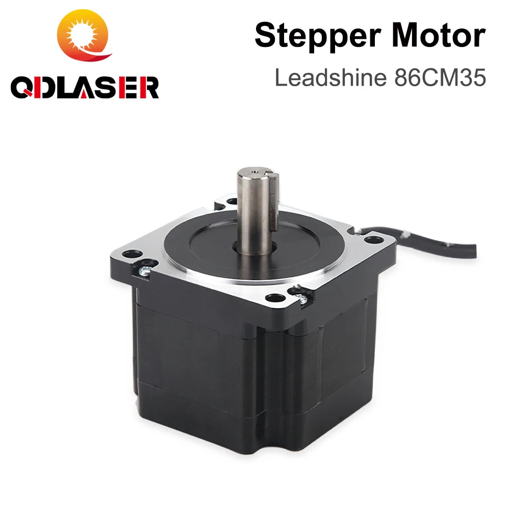 QDLASER Leadshine 86CM35 2 phase Stepper Motor for NEMA34 4A Length 65mm (2.56 inch) Shaft 12.7mm (0.5 inch)