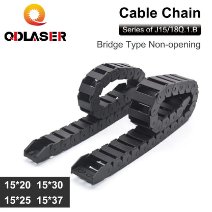 QDLASER Transmission Cable Chain 15x20 15x30 18x25 18x37 Mm Bridge Type Non-Opening Plastic for Mechanical Drive Drag Chains