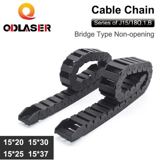 QDLASER Transmission Cable Chain 15x20 15x30 18x25 18x37 Mm Bridge Type Non-Opening Plastic for Mechanical Drive Drag Chains