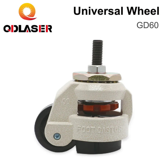 QDLASER Machines Universal Wheel GD-60S 10mm Adjustable M12 Standard Thread for CO2 Laser Cutting & Engraving Machine