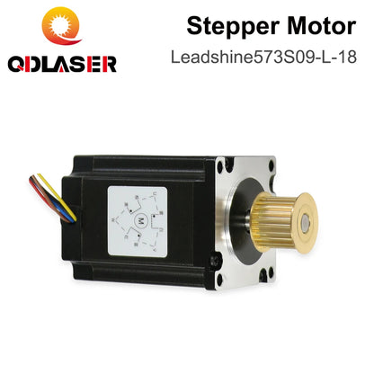 QDLASER Leadshine 573S09-L-18 3 Phase Stepper Motor for NEMA23 3.5A Length 50mm (1.97 inch) Shaft 6.35mm (0.25 inch)