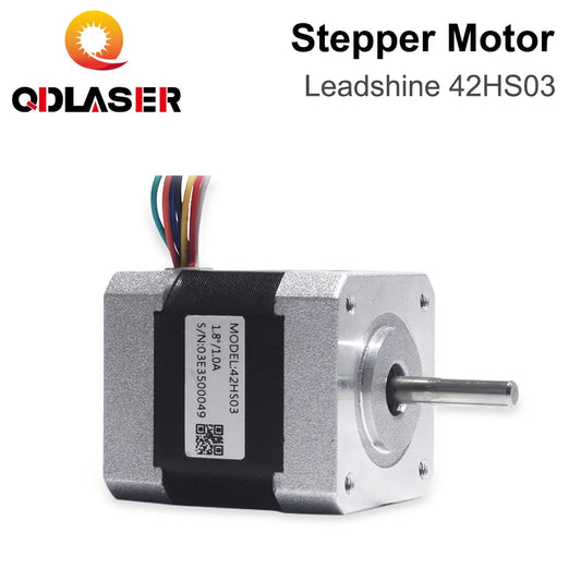 QDLASER Leadshine 42HS03 2 phase Stepper Motor 0.7A 0.47NM 48mm Length Shaft 8mm for Co2 Laser Machine CNC 3D Print Machine