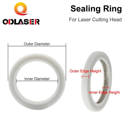 QDLASER Seal ring gasket protection window Yellow / white for Raytools/Precitec/WSX/Bodor Customizable Size for Fiber Laser Head