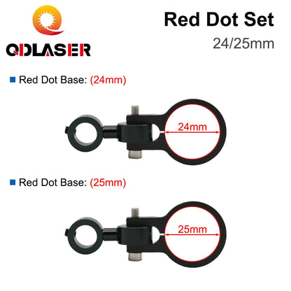QDLASER Red Dot Set Diode Module Red Dot Device Positioning 24/25mm DC 5V for DIY Co2 Laser Engraving Cutting Head