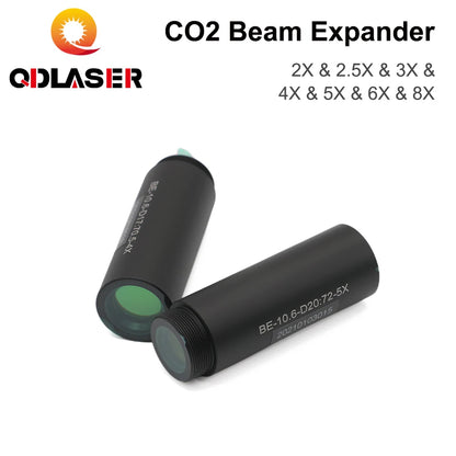 QDLASER CO2 Laser Beam Expander 10600nm 2X 2.5X 3X 4X 5X 6X 7X 8X 10X Galvanometer Laser Marking Lenses Optics Beam Expand