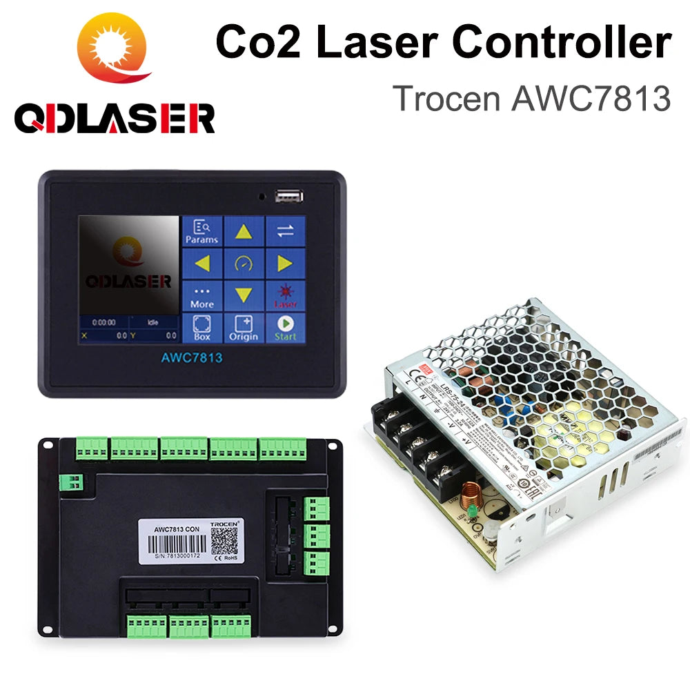 QDLASER Trocen AWC7813 Co2 laser controller DSP systemUpgrade AWC708S For AWC708s / AWC708c Lite/AWC708c plus/RD6442G/RD6445G