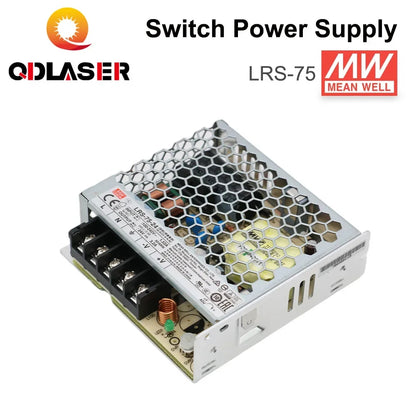 QDLASER Mean Well LRS-75 Series Single output Switching Power Supply 5V 14A / 12V 6A / 24V 3.2A 75W for Laser Controller