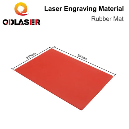 QDLASER Rubber Mat Laser DIY Engraving Materials for Laser Engraving Marking Machine The Rubber DIY Printing Engraving Materials