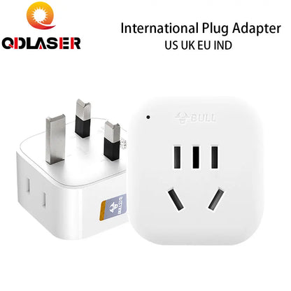 QDLASER High Quality Practical Universal US UK EU IND IT CN CH RSA Power Adapter Travel Plug Converter 2 Flat Pin