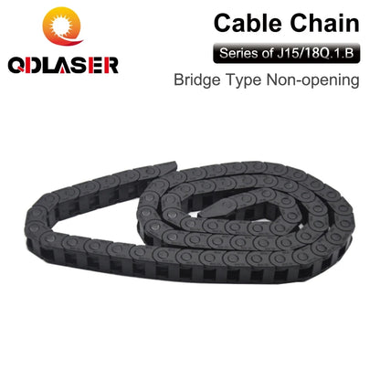 QDLASER Transmission Cable Chain 15x20 15x30 18x25 18x37 Mm Bridge Type Non-Opening Plastic for Mechanical Drive Drag Chains
