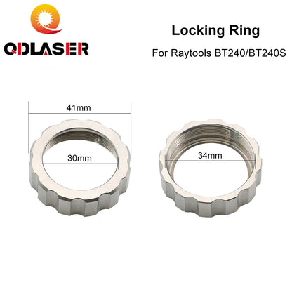 QDLASER Fasten Ring Nozzle Connection Part for Raytools BT240 BT240S Fiber laser Cutting head Nozzle Connector Fasten Ring