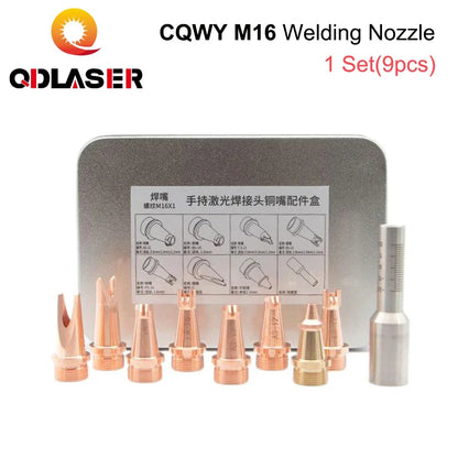 M16 Welding Nozzle Set for Welding Fixed Scale Tube Torch Hand Held WSX CQWY WEIYE Head Fiber Machine Parts Nozzle Connector Kit