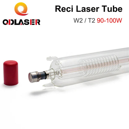 QDLASER Reci W2 T2 90W-100W Laser Tube Length 1200mm Dia. 80mm Reci Laser Tube for Co2 Laser Engraving and Cutting Machine S2 Z2