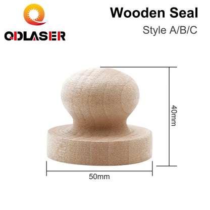 QDLASER Wooden Seal Laser Engraving DIY Material Wooden Seal 50x40/38x40/25x40mm ForLaser Engraving Machine DIY Gift Accessories