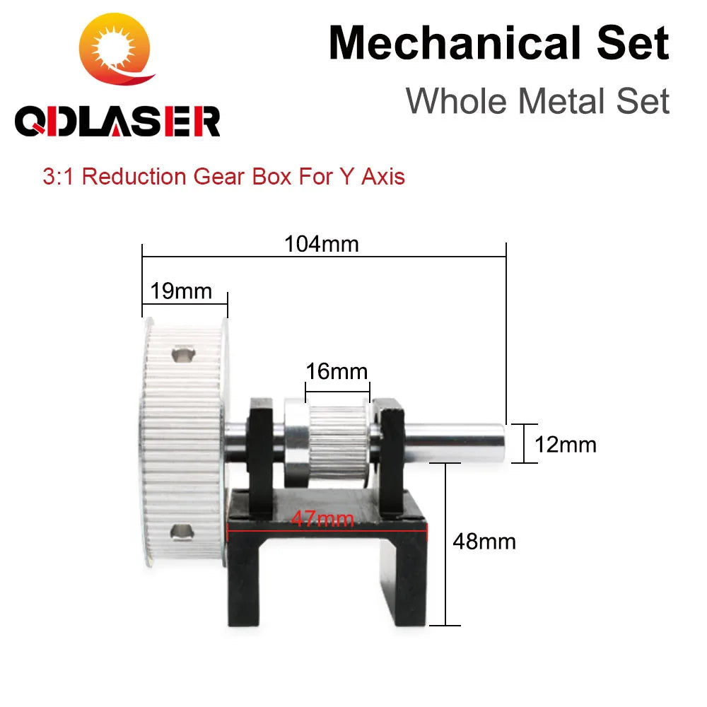 QDLASER CO2 Laser Metal Parts Transmission Laser head Mechanical Components for DIY CO2 Laser Engraving Cutting Machine