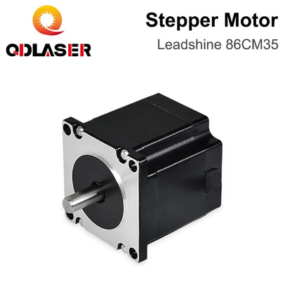 QDLASER Leadshine 86CM35 2 phase Stepper Motor for NEMA34 4A Length 65mm (2.56 inch) Shaft 12.7mm (0.5 inch)