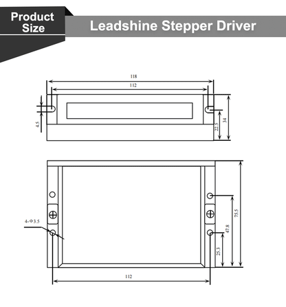 QDLASER Leadshine Stepper Motor Driver 3DM580 3 Phase 18-50VDC 1.0-8.0A Upgrade 3DM580 for CO2 Laser Cutting Engraving Machine