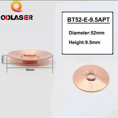 QDLASER Fiber Laser Nozzle Base D52 H9.5 Laser Cutting Machine Accessories Laser Nozzle Seat