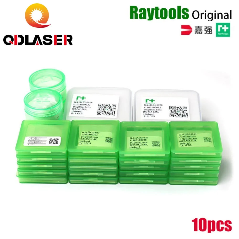 10PCS Raytools Original Laser Protective Windows 37x7 Optical Protection Lens 27.9x4.1 Fused Silica Fiber Cutting Machine Parts