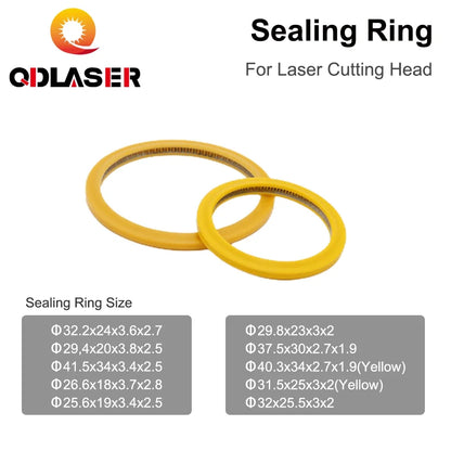 QDLASER Seal ring gasket protection window Yellow / white for Raytools/Precitec/WSX/Bodor Customizable Size for Fiber Laser Head