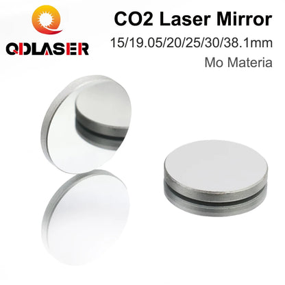 QDLASER CO2 Laser Reflector Mo Mirror Dia. 15 19.05 20 25 30 38.1mm thickness 3mm for CO2 Laser Cutting Engraving Machine